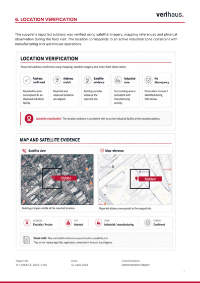Location verification page