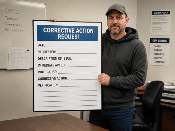 Corrective action request and improvement plan review