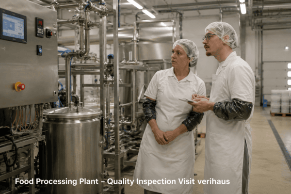Quality inspection inside a food processing plant