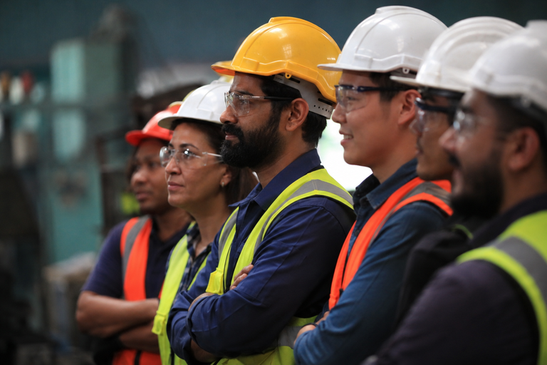 Local verification work at an industrial site